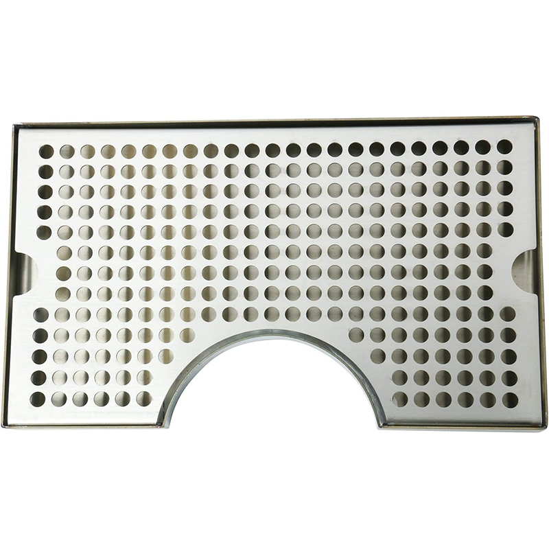 Mount Drip Tray Beer Drip Tray, 12" x 7" Stainless Steel Brewer Drip Tray Surface Mount No Drain Beer Keg Drip Tray for Beverage Dispensers