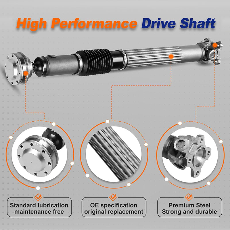 Complete Front Drive Shaft Assembly Fit for 2007-2011 Jeep Wrangler JK V6 3.8L Replace# 52753319AC, 52853317AC