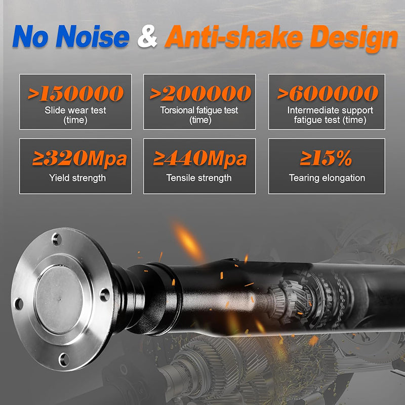 Complete Front Drive Shaft Assembly Fit for 2007-2011 Jeep Wrangler JK V6 3.8L Replace# 52753319AC, 52853317AC