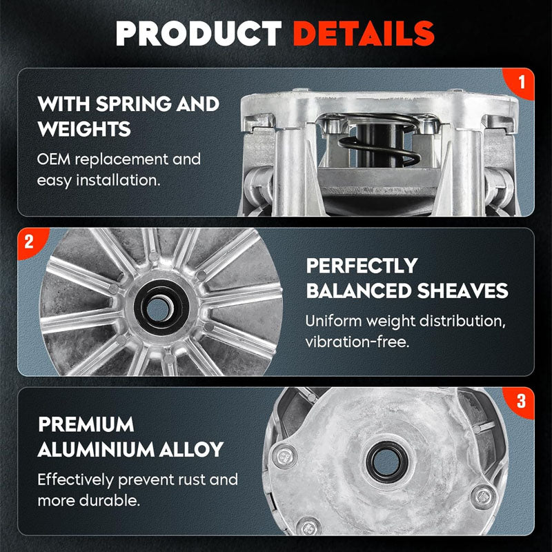 Primary Drive Clutch with Spring & Weights for Polaris Sportsman 400 450 500 2003 2004 2005 2006, Ranger 500 2x4 4x4 6x6 2003-2006 1321976