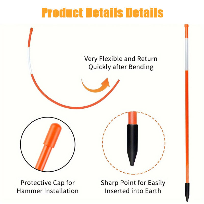 Glass Fiber Reflective Snow Pole, Road Marker, Reflective Sign Pole