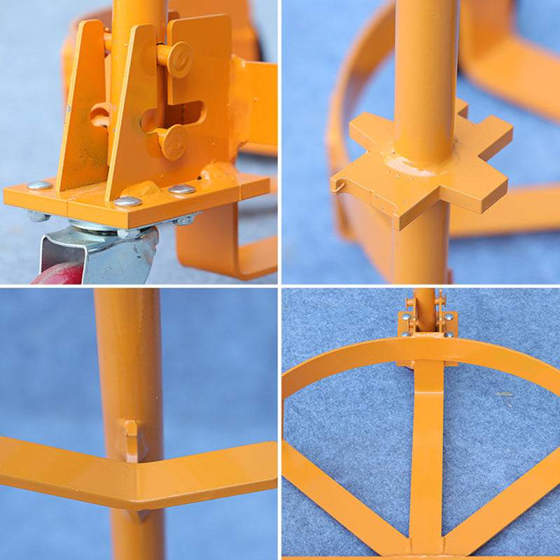 55 Gallon Low-Level Oil Drum Handling Hand-Pulled Iron-Plastic Drum Truck With Opening Portable Armrest Trolley Mobile Base