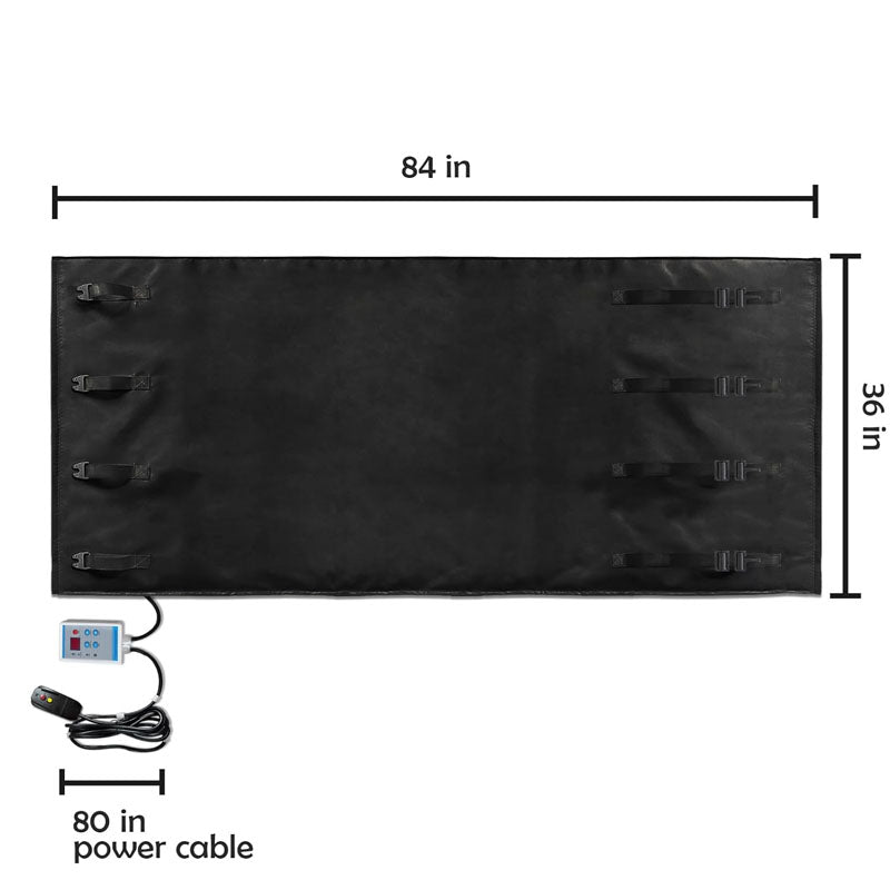 55 gal/208 L Drum Heating Blanket 145℉ Adjustable Oil Pail Heater with Thermostat and GFCI Plug