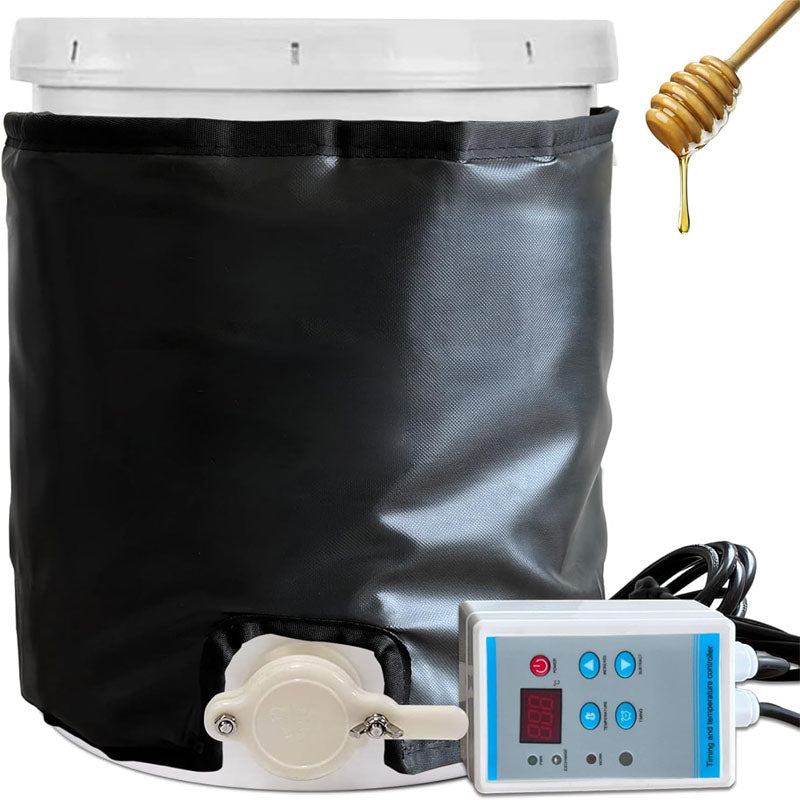 5Gal Band Heater Drum Heating Blanket Honey Heater Fixed Internal Thermostat and Timers Max Temp 130℉ 350W 120V