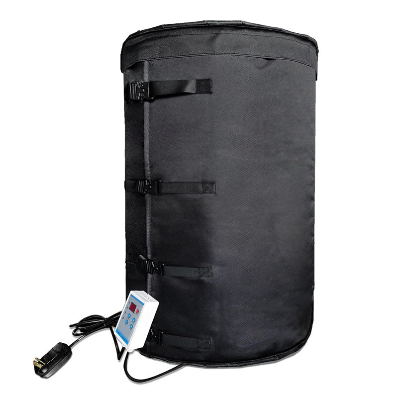 55 gal/208 L Drum Heating Blanket 145℉ Adjustable Oil Pail Heater with Thermostat and GFCI Plug