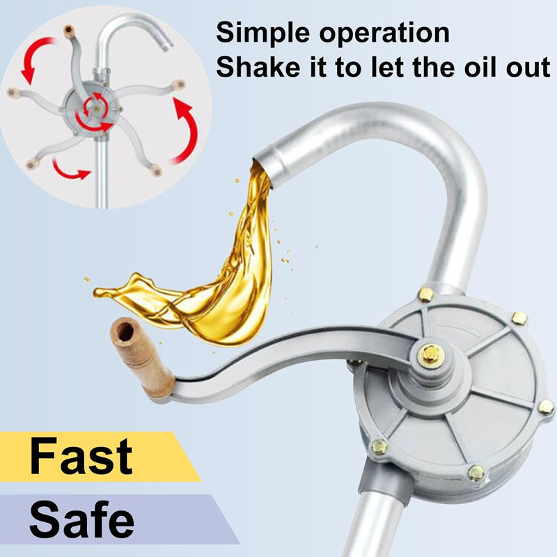 15 To 55 Gallon Drum Pump, Upgraded All-Aluminum Oil Transfer Barrel Pump, Hand Fuel Pumps For Diesel, Kerosene, Hydraulic Fluid
