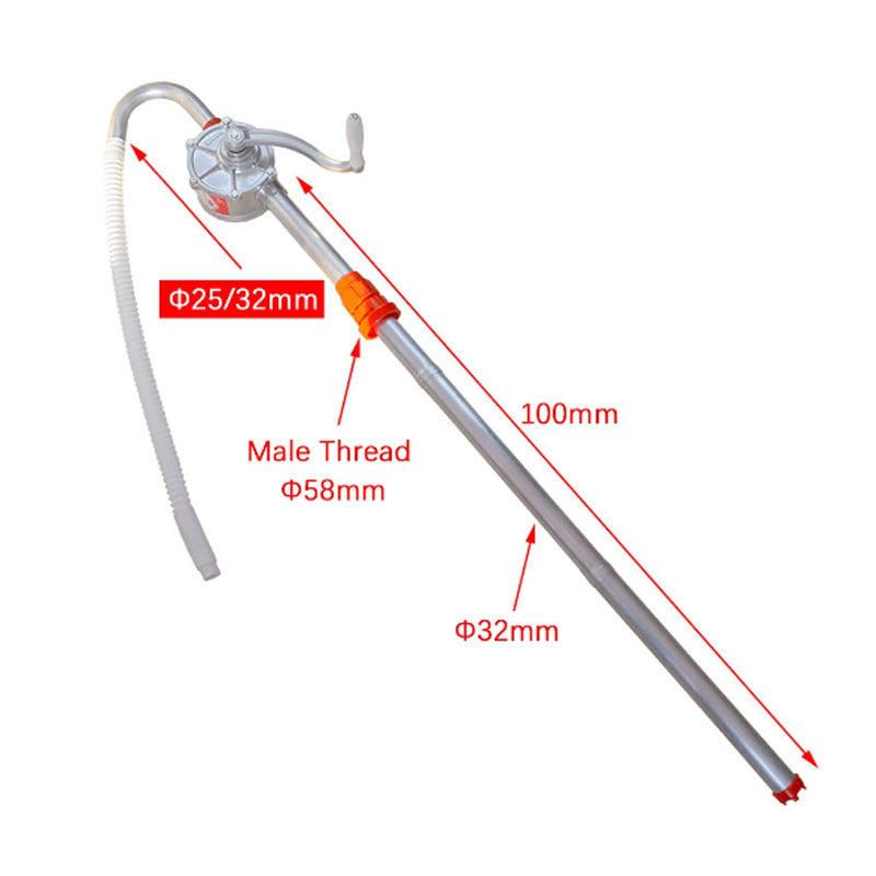 Manual Fuel Diesel Pump Hand-Operated Petroleum Pump For 25#32# Oil Drum Car Truck Heavy Light Oil Extraction Transfer Tool