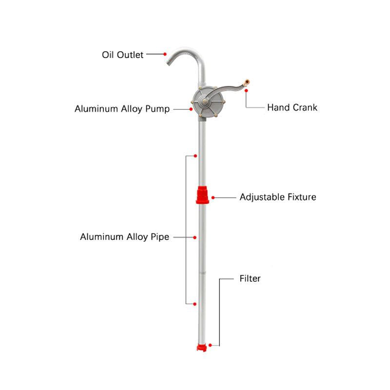Manual Fuel Diesel Pump Hand-Operated Petroleum Pump For 25#32# Oil Drum Car Truck Heavy Light Oil Extraction Transfer Tool