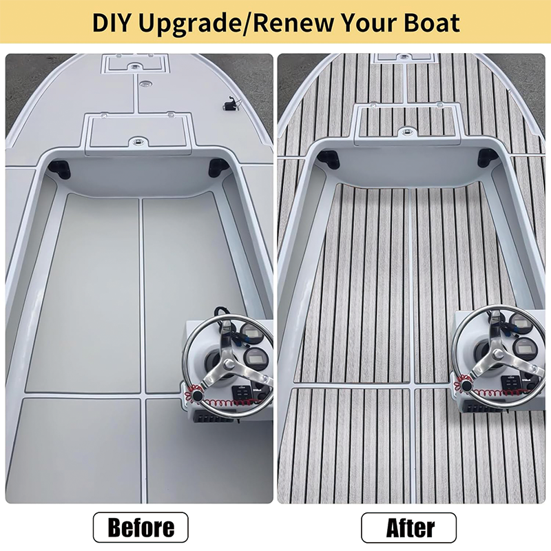 94.5"x47.2" EVA Foam Decking Sheet,Foam Boat Flooring with 3M,Decking Foam Self-Adhesive Sea Deck for Swim Platform RV Floor