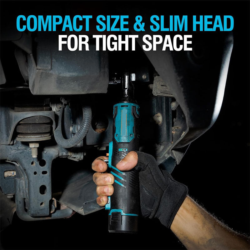 3/8 Inch Cordless Electric Ratchet Wrench Set, 35FT 260RPM 12V Electric Ratchet Tool Kit