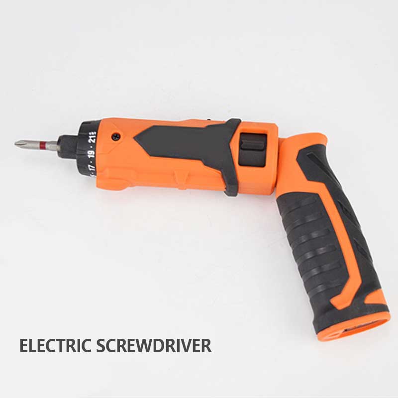 Rechargeable Lithium Battery Screwdriver, Foldable Curved Straight Screwdriver