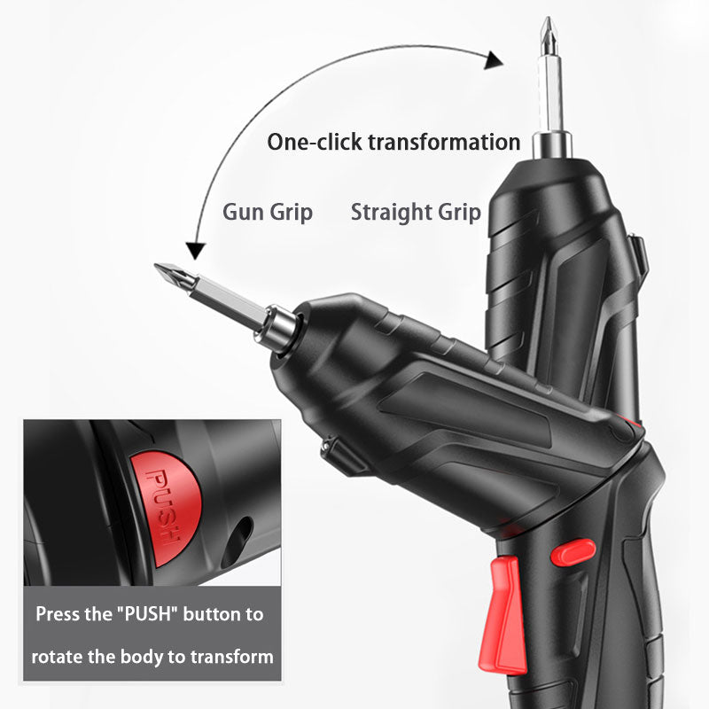 3.6V Electric Screwdriver Mini Rechargeable Hand Drill Screwdriver, Multifunctional Household Folding Drill Tool