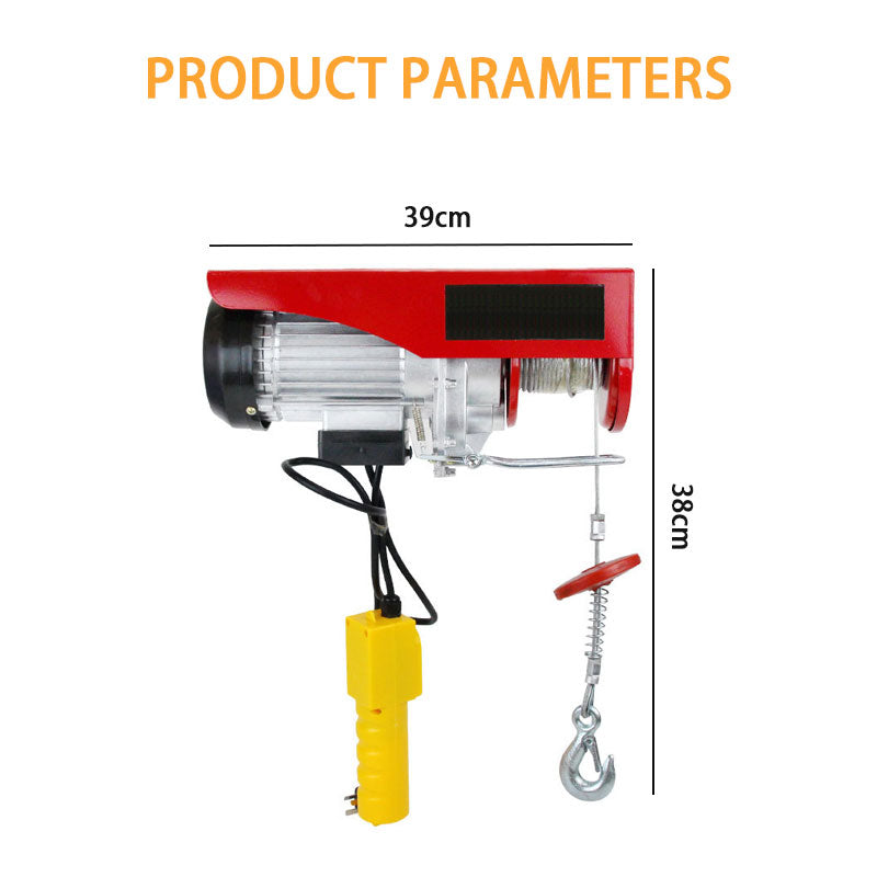 Mini Electric Hoist Household Small Crane, Small Wire Rope Electric Hoist, Suitable For Garage Warehouse Factory