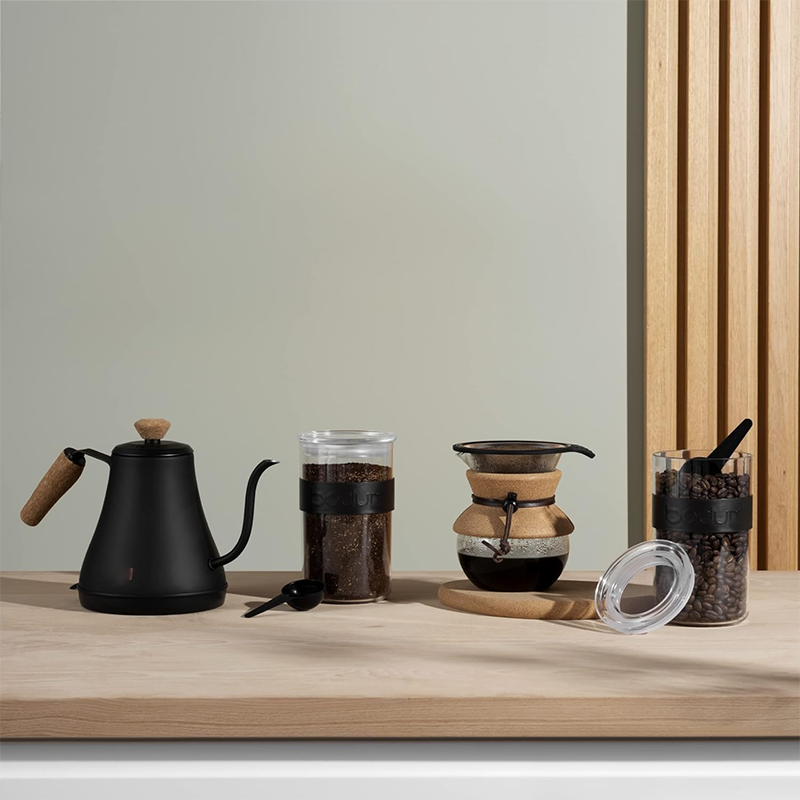 27 Oz Gooseneck Electric Kettles For Coffee And Tea, Stainless Steel, Matte Black