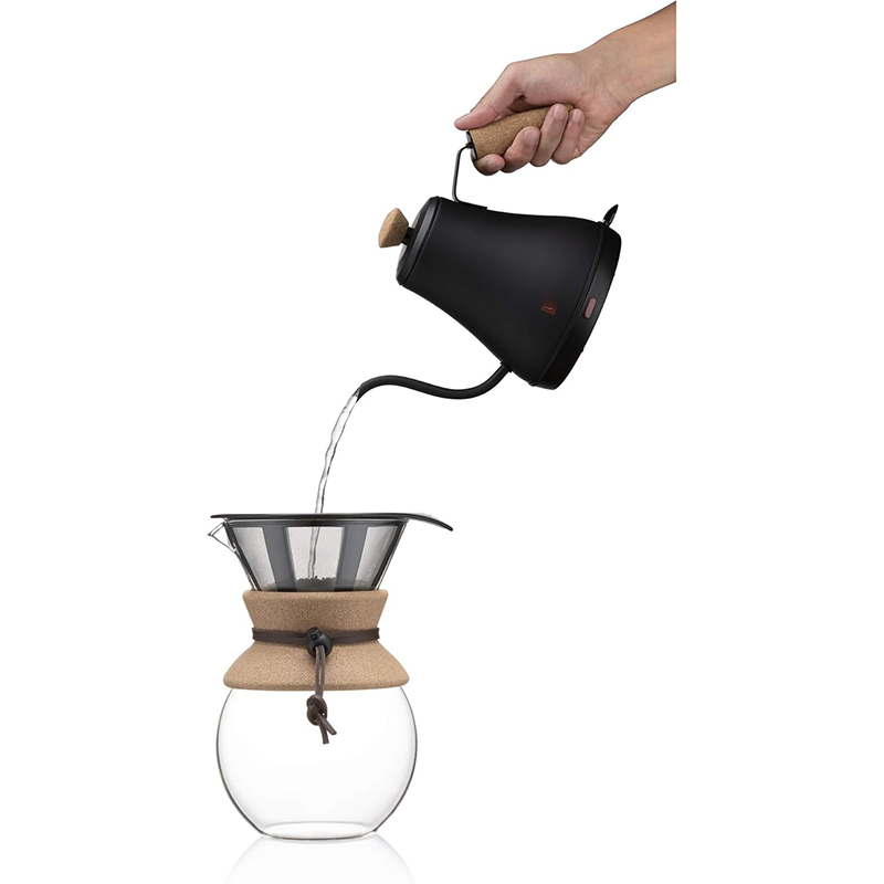 27 Oz Gooseneck Electric Kettles For Coffee And Tea, Stainless Steel, Matte Black