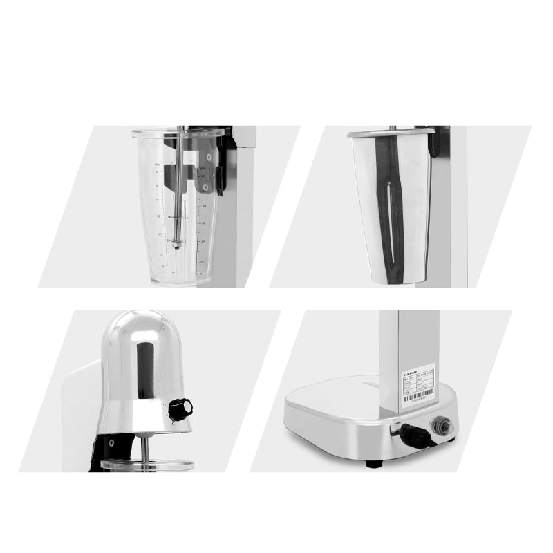 Stainless Steel Milkshake Maker 360W Double Head Classic Milkshake Maker 800ml Cups (Stainless Steel/PC)
