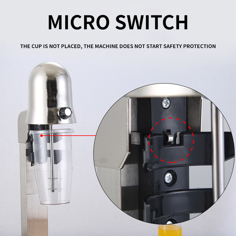 Stainless Steel Milkshake Maker 360W Double Head Classic Milkshake Maker 800ml Cups (Stainless Steel/PC)