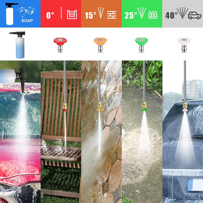 Adjustable Pressure Electric Pressure Washer 4500 PSI 3.2 GPM Touch Screen 4 Nozzles and 500ml Foam Cannon Power Washer Cleaning for Patio