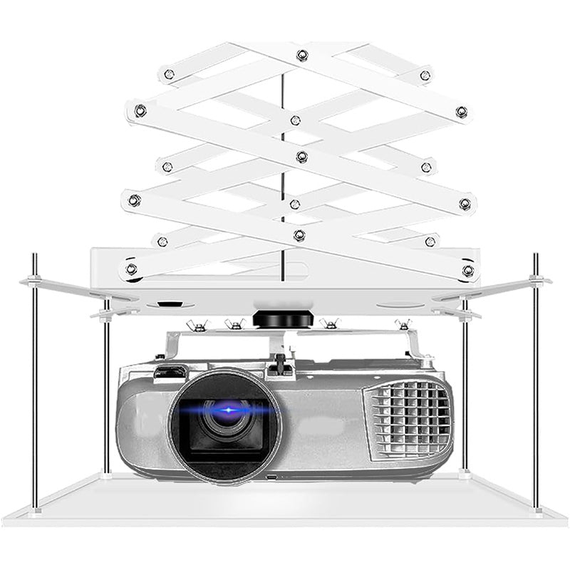 Projector Hoist 39 Inch Electric Projector Lifter with 20" x 20"Fixing Plate Scissor Bracket Projector Hidden Lifter with 22lb (10KG) Max Load Capacity