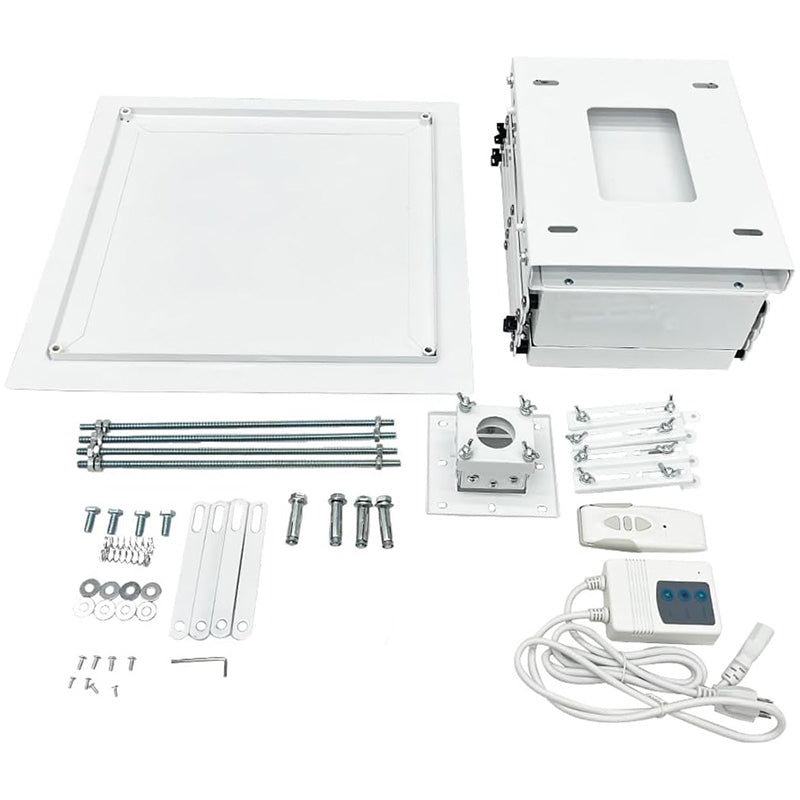Projector Hoist 39 Inch Electric Projector Lifter with 20" x 20"Fixing Plate Scissor Bracket Projector Hidden Lifter with 22lb (10KG) Max Load Capacity