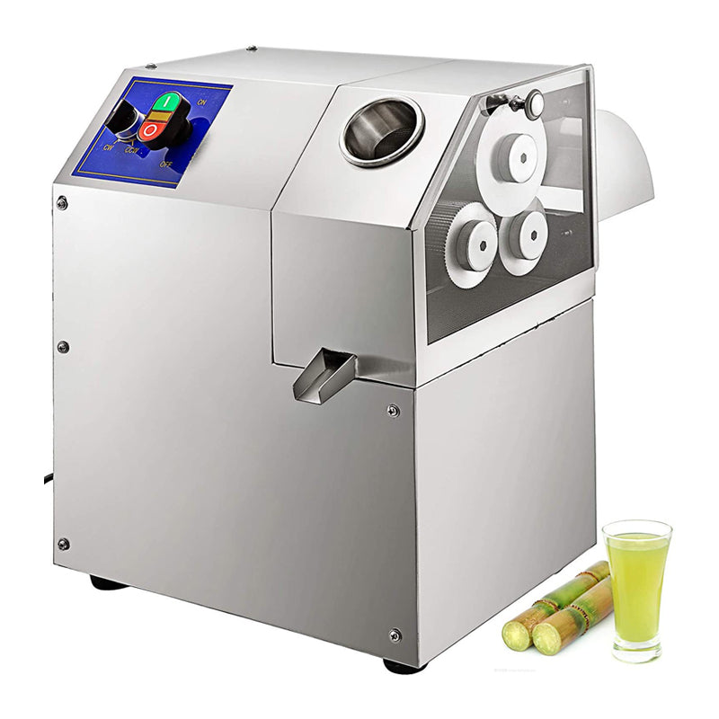 Three-Roller Stainless Steel Sugarcane Juicer, Fully Automatic Commercial Horizontal Residue Juice Separator, 250kg/h Output Sugarcane Press