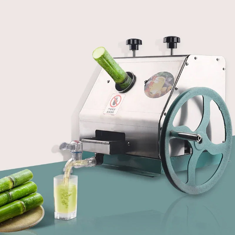 Commercial Small Table Stainless Steel Manual Sugarcane Juicer, Stainless Steel Hand-Cranked Fruit Juicer