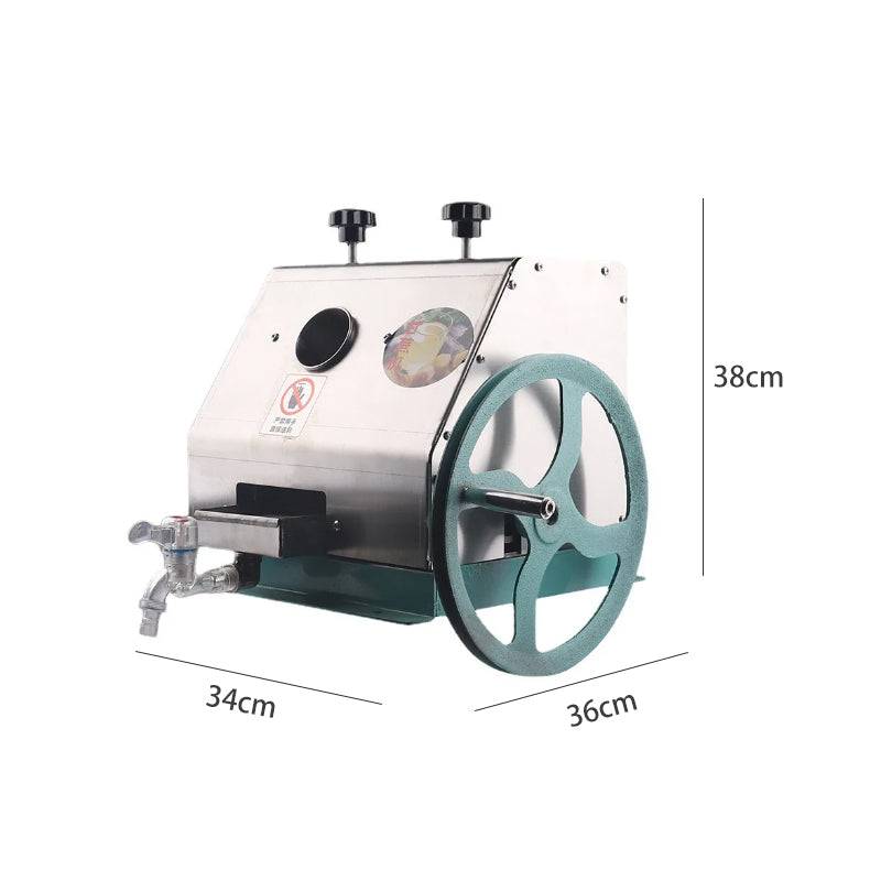 Commercial Small Table Stainless Steel Manual Sugarcane Juicer, Stainless Steel Hand-Cranked Fruit Juicer