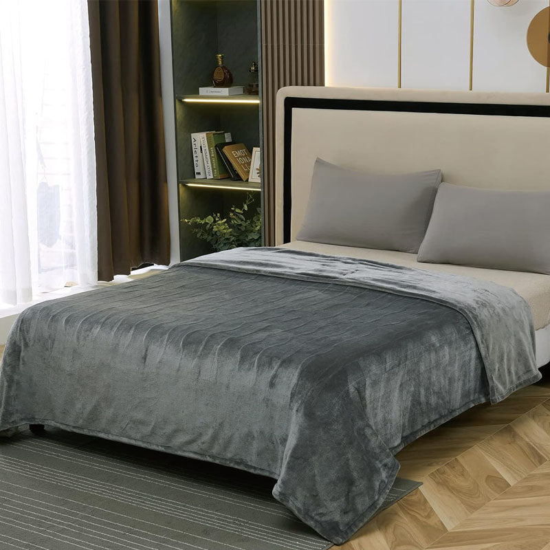 Electric Blankets Blanket King Size 100" x 90" Soft Flannel Heating Blanket 100% Polyester Soft Flannel 4 Heating Levels 10 Hours Auto-Off