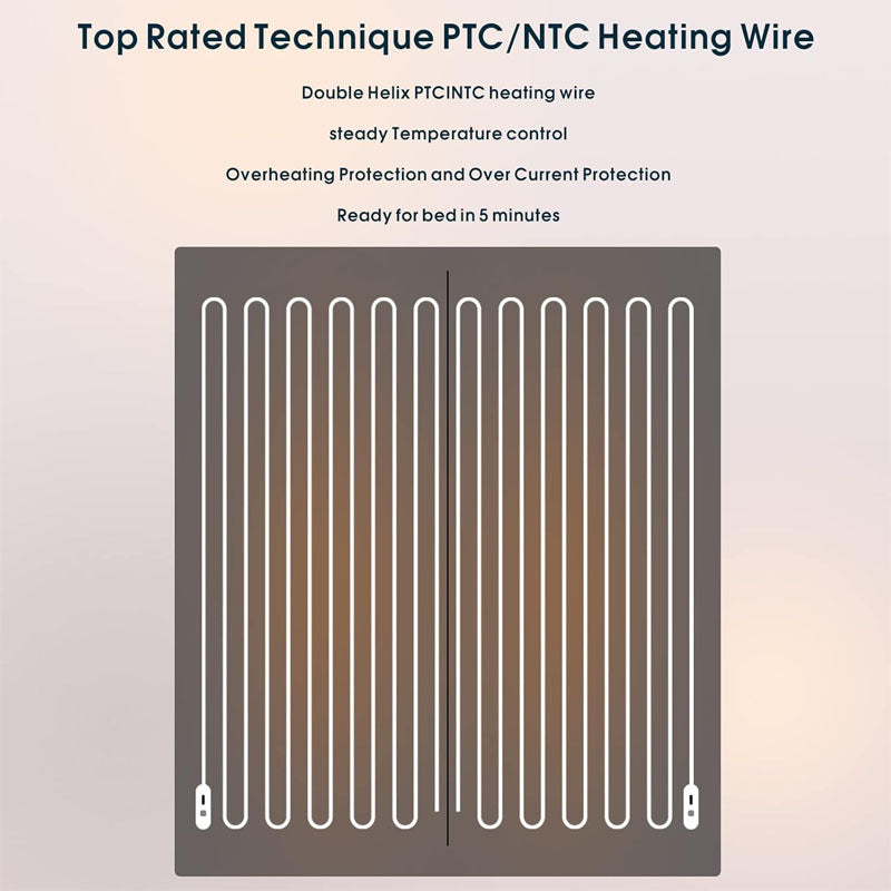 Electric Blankets Blanket King Size 100" x 90" Soft Flannel Heating Blanket 100% Polyester Soft Flannel 4 Heating Levels 10 Hours Auto-Off