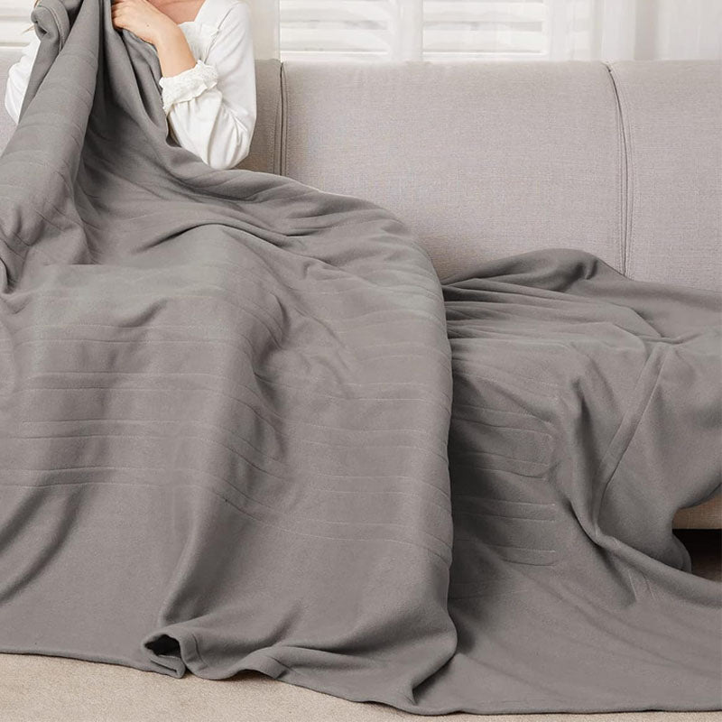 Heated Blanket Electric Throw 72" x 84" Full Size Quilted Fleece for Couch Sofa, Machine Washable