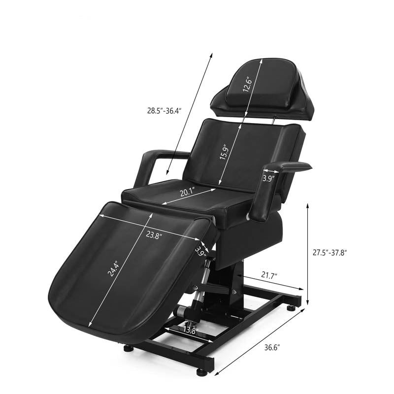 Electric Facial Chair Full Electrical Massage Table Height Backrest Footrest Adjustable, for Beauty Barber Spa