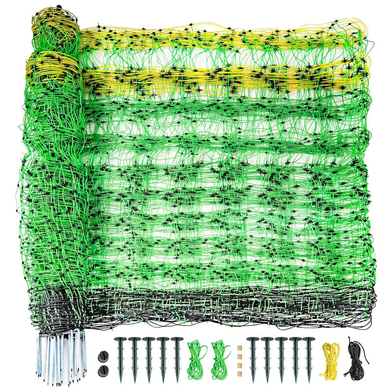 35.4" H x 164' L Electric Netting Portable Movable Poultry Nets Meshfor Backyards Homesteaders Farms Ranches