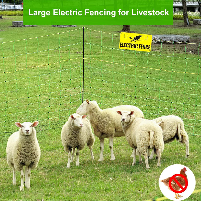 49.6" x 164' Electric Netting for Goats Sheep Lambs Hogs in Backyard Ranches Homesteads and Gardens