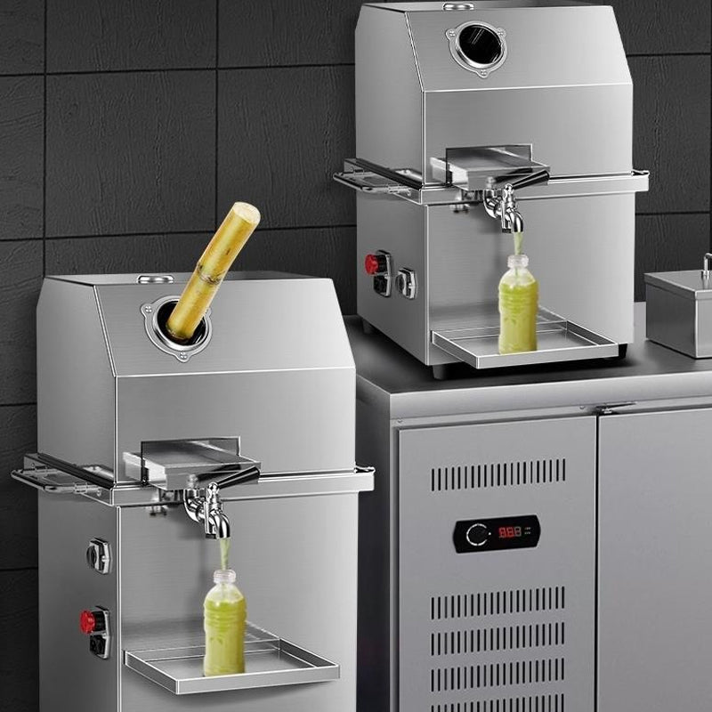Commercial Beverage Press, Stainless Steel Fully Automatic Electric Small Sugarcane Machine, Vertical Tabletop Juicer