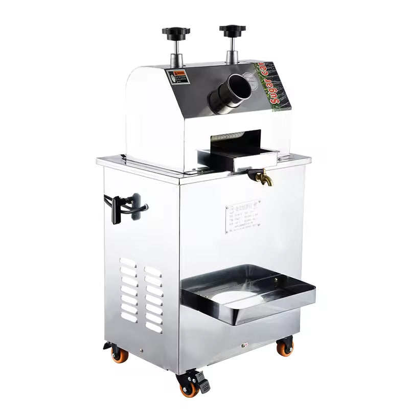 Stainless Steel Portable Sugarcane Juicer, Split Chassis, Vertical 750W Manual Electric Sugarcane Juicer