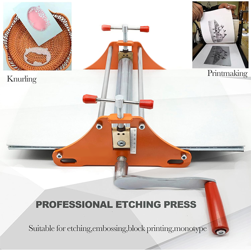Printing Press, Simple Etching Press, Letterpress Press, All Metal Construction, Durable Professional Press For Solid Color Printing And Etching