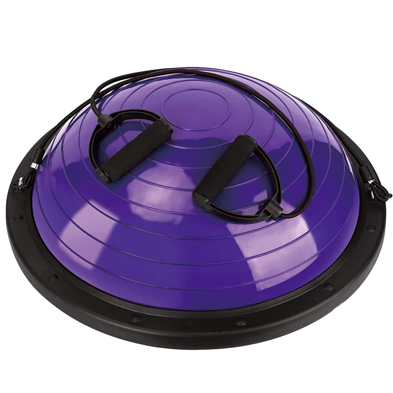 Half Balance Ball Trainer, Yoga Ball with Resistance Bands and Pump, Strength Exercise Fitness for Home Gym Workout Equipment