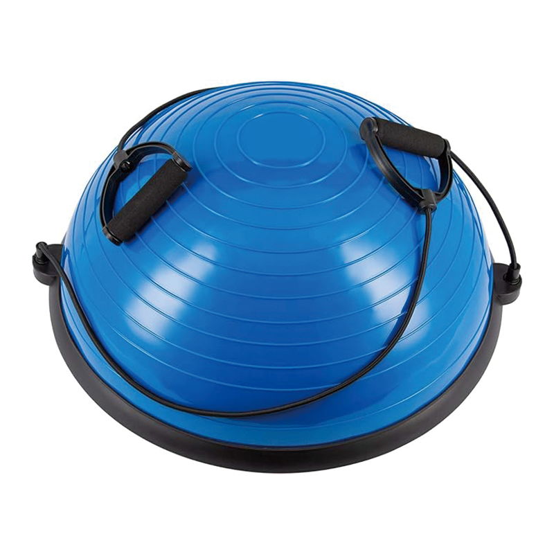 Balance Ball Trainer with Resistance Bands and Foot Pump, Inflatable Yoga Ball for Home Gym Workouts, 23 Inch Exercise Half Ball for Balance Training Core Strength Fitness More,660lbs Stability Ball