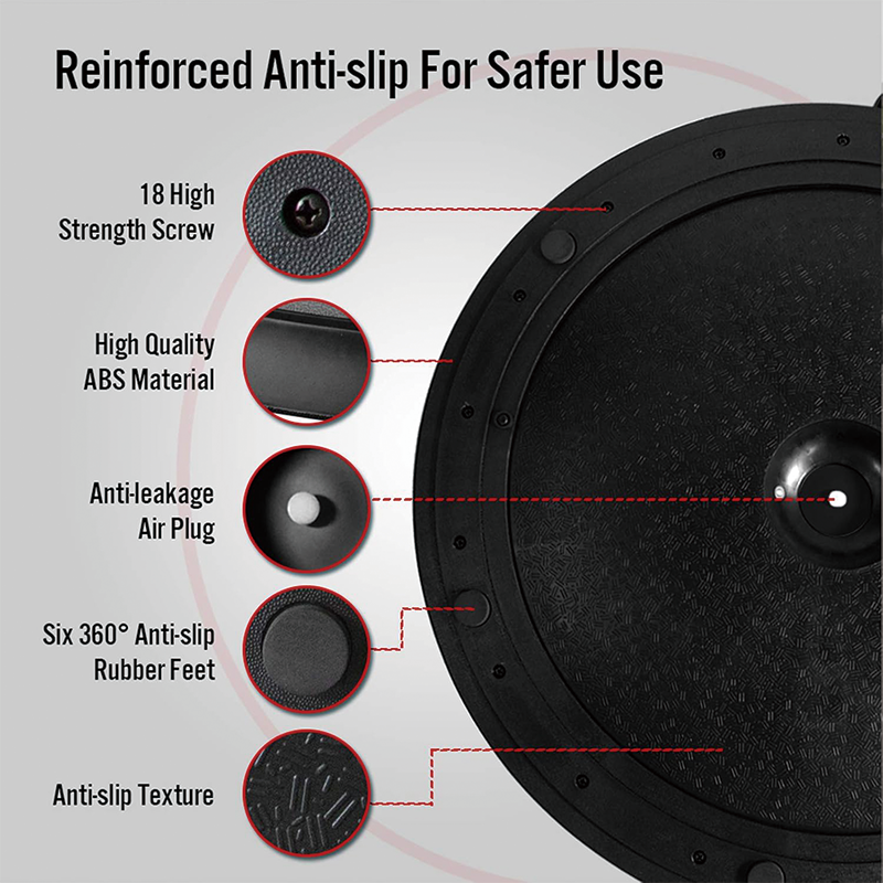 23 inch Balance Half Exercise Ball Trainer, Yoga Ball with Resistance Bands and Pump Improve Core and Ab Strength with Full Body Home Gym Workouts Or Fitness Training