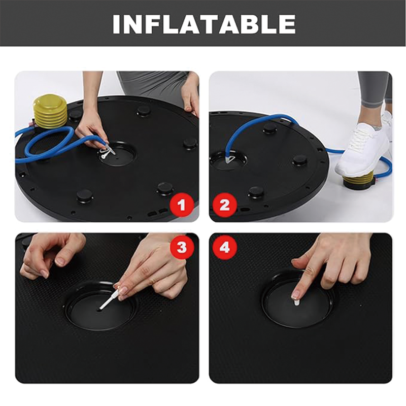 Half Balance Ball,Yoga Ball Balance Trainer for Core Stability,Yoga Balance Ball Anti Slip Surface with Foot Pump For Strength Exercise Physical Therapy & Gym