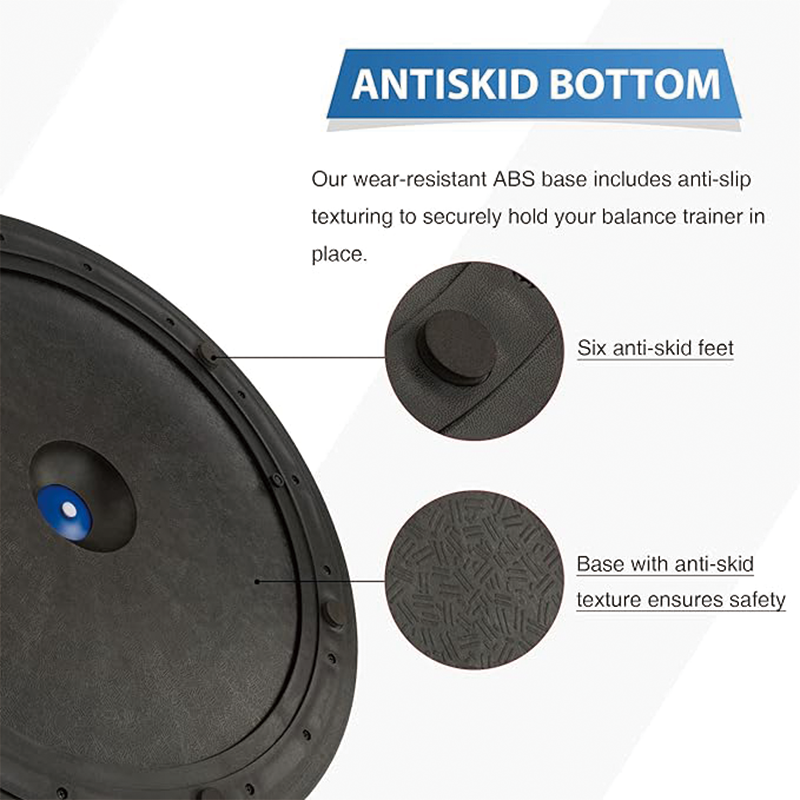 Balance Ball Trainer with Resistance Bands and Foot Pump, Inflatable Yoga Ball for Home Gym Workouts, 23 Inch Exercise Half Ball for Balance Training Core Strength Fitness More,660lbs Stability Ball