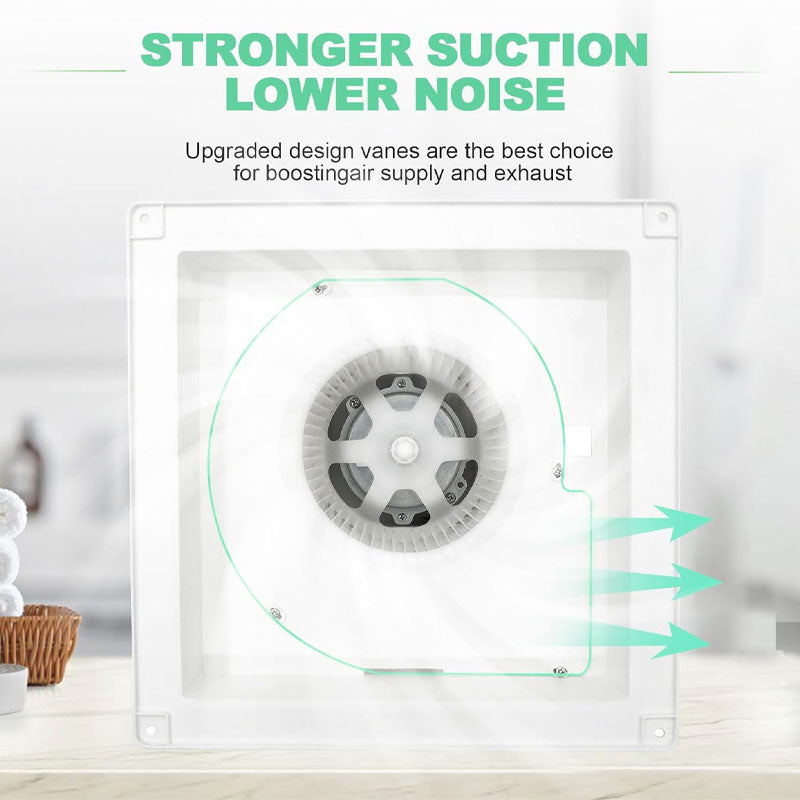 Lighted Bathroom Exhaust Ventilator, 164 CFM 0.7Sones Quiet Ceiling Ventilation Fan, 6000K 12W LED, White