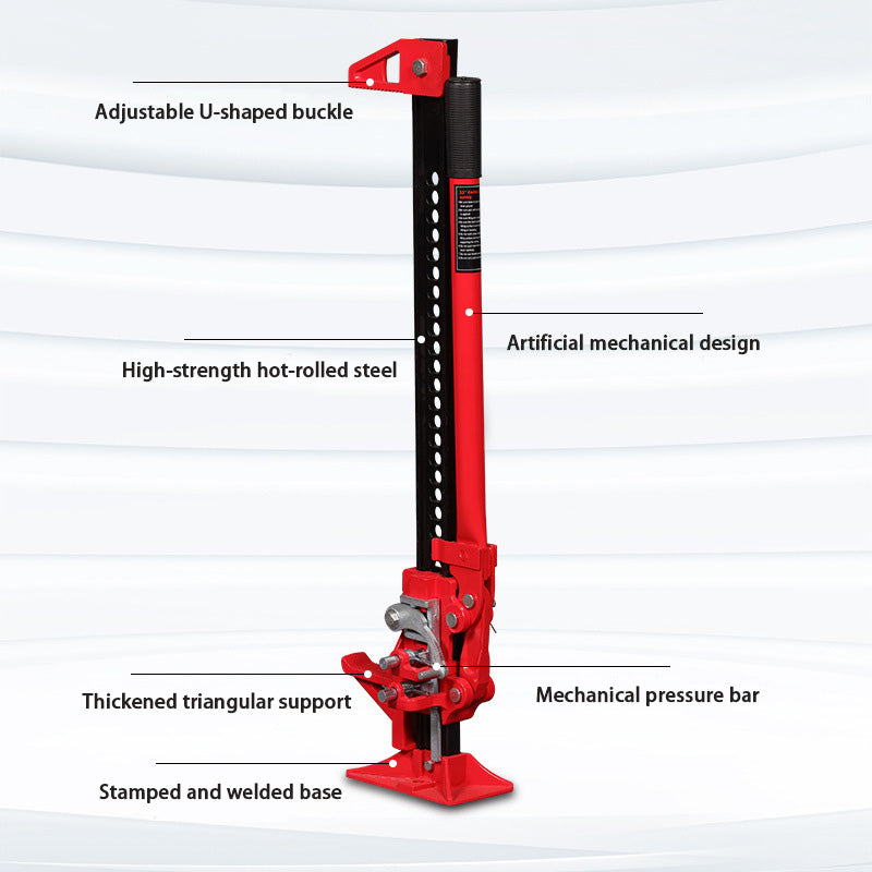 Vertical Raised Farmer Roof, Manual 60-Inch Car Rescue Tire Lifter, Emergency Rescue Monkey Climbing Pole