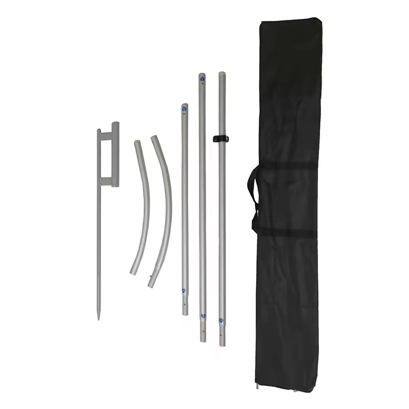 Full Thick Aluminum Pole Custom Feather Flag Kit 2 x Feather Flag Bundles 4.5M For Advertising With Ground Spike