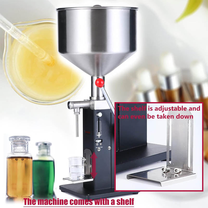 Filling Machine Hopper Liquid, Bottle 100ml Manual Filling machine for Milk Water Juice Essential Oil Shampoo Cosmetic