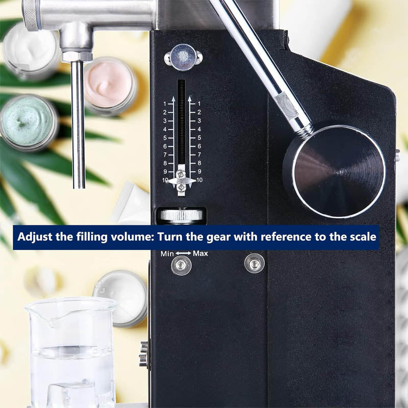 Filling Machine Hopper Liquid, Bottle 100ml Manual Filling machine for Milk Water Juice Essential Oil Shampoo Cosmetic