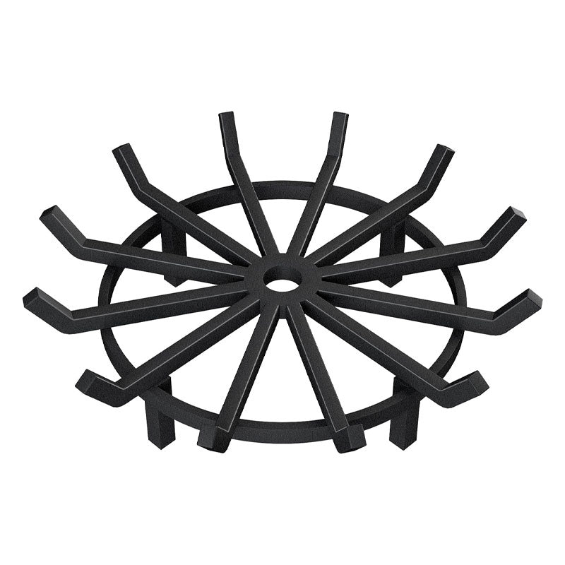 24 Inch Fire Grate Wood Grate Wrought Iron Fire Pit, Bar Fireplace Stove Burner Rack Bracket 4 Leg Chimney Hearth