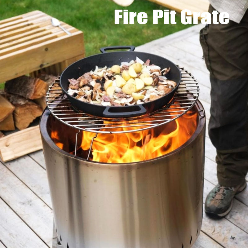 Fire Pit Cooking Grate, 19.5 Inch Stainless Steel Grill, For Outdoor Campfires, Fire Pit Accessories
