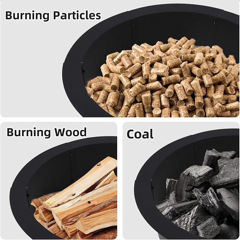 Fire Pit Ring, 42 Inch Outer/36 Inch Inner Diameter Fire Pit Liner,1.5 Mm Thickness Fire Pit Insert, Diy Fire Ring On, In-Ground, Smokeless Bonfire Liner For Outdoors