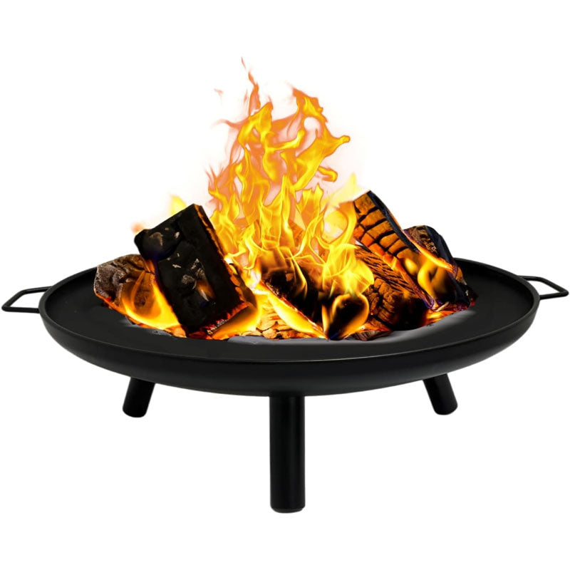 23 in Outdoor Fire Bowl Durable Alloy Steel Fire Pits for Outside Portable Handles for Backyard Porch Deck Camping
